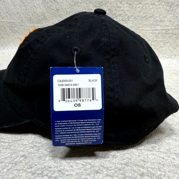 Draft Kings x Champion Black Adjustable Dad Hat Embroidered NEW - Picture 8 of 8